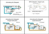 Animating the Datapath Animating the Datapath: R-type Instruction ...