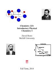 Chemistry 223F : Introductory Physical Chemistry ... - McGill University
