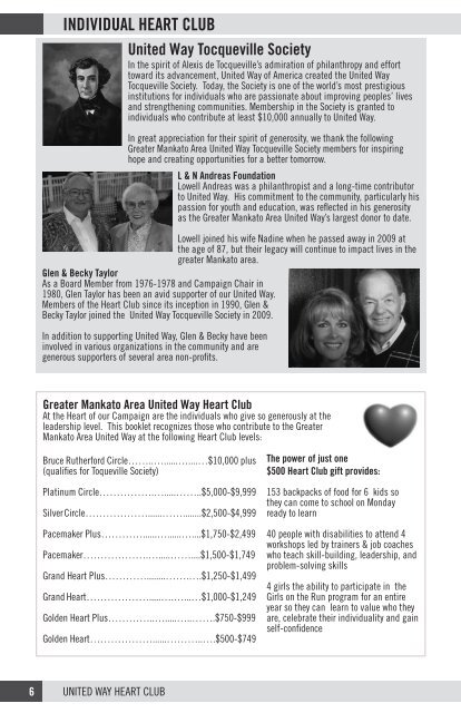 individual heart club - Greater Mankato Area United Way