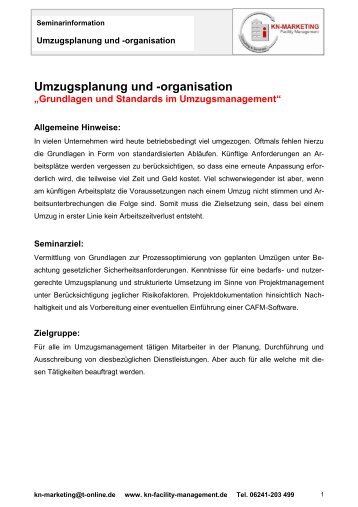 Umzugsplanung und -organisation