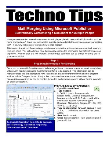 Mail Merging Using Microsoft Publisher