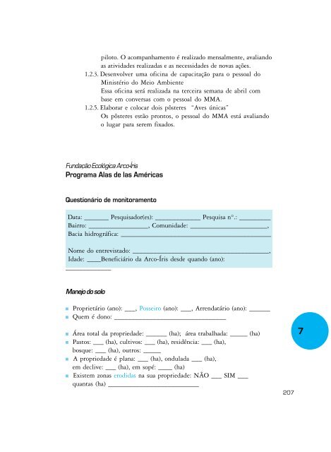 Monitoramento e avaliação de projetos - Ministério do Meio Ambiente