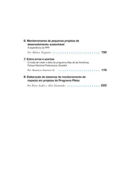 Monitoramento e avaliação de projetos - Ministério do Meio Ambiente