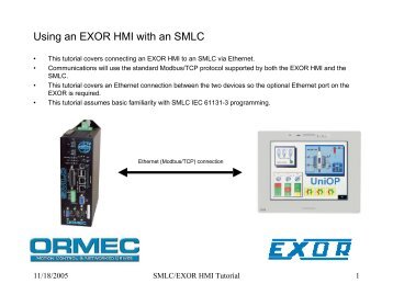 SMLC Exor Tutorial - ORMEC