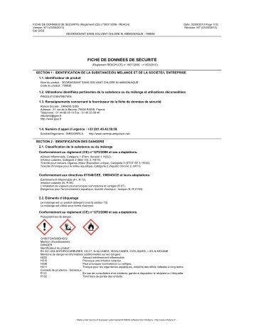 GISS - FICHE DE DONNÃES SÃCURITÃ