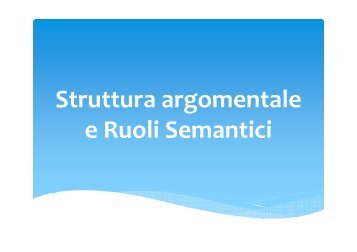 Ruoli Semantici