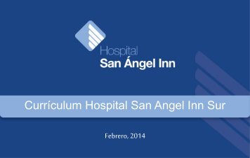 Currículum Hospital Título San Angel Inn Sur