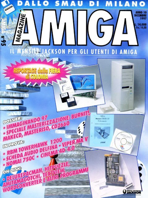 AMIGA Magazine FORMATO COPERTINA DISCO CD 46 DICEMBRE 1999 anteprime di cristallo 