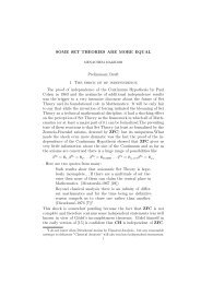 SOME SET THEORIES ARE MORE EQUAL ... - Logic at Harvard