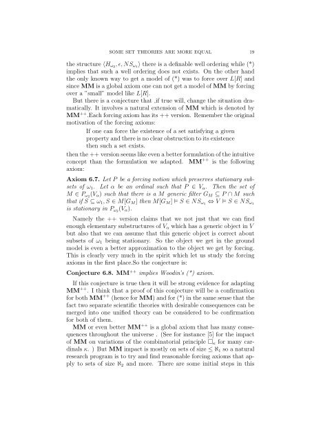 SOME SET THEORIES ARE MORE EQUAL ... - Logic at Harvard