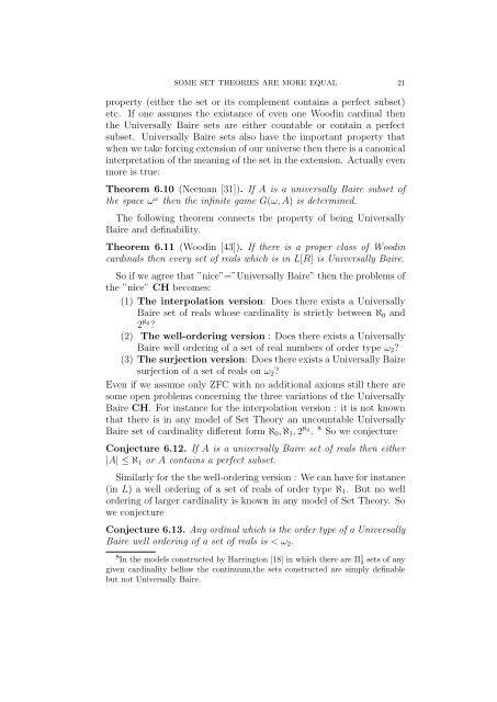 SOME SET THEORIES ARE MORE EQUAL ... - Logic at Harvard