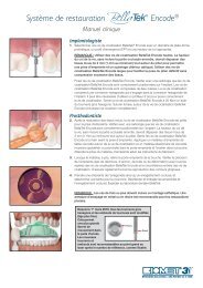 Système de restauration Encode ® Manuel clinique - BIOMET 3i