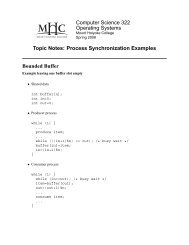Computer Science 322 Operating Systems Topic Notes ... - Courses