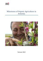 Milestones of Organic Agriculture in Armenia, 2013