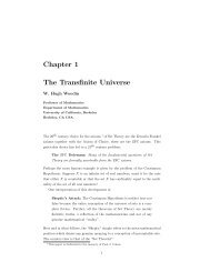 The Transfinite Universe W. Hugh Woodin - Logic at Harvard