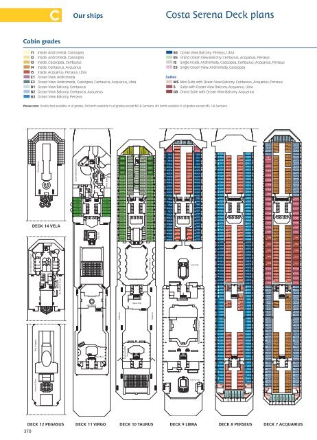 Costa Serena Deck plans