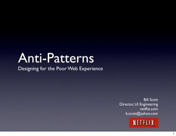 Anti-Patterns - Bill Scott's Portfolio