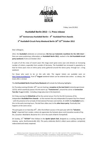 1st official press-release 2012 - HustlaBall Berlin