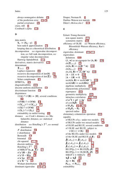 Formulas Useful for Linear Regression Analysis and Related Matrix ...