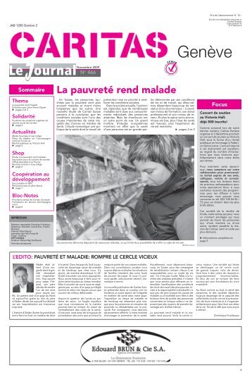 n°466: La pauvreté rend malade - Caritas Genève