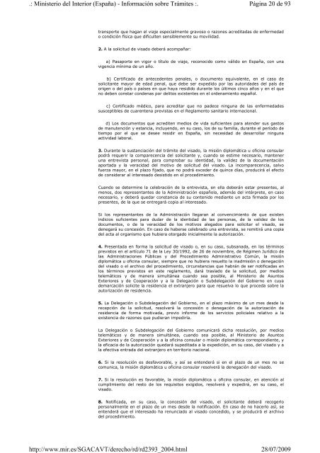 Reglamento de aplicaciÃ³n de la ley de extranjerÃ­a - Comisiones ...