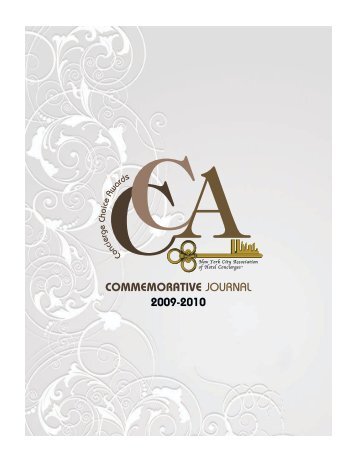 Commemorative Journal 2009-2010 - The Concierge Choice Awards