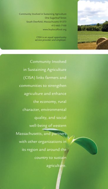 Ee-i ee-i oh! - Community Involved in Sustaining Agriculture