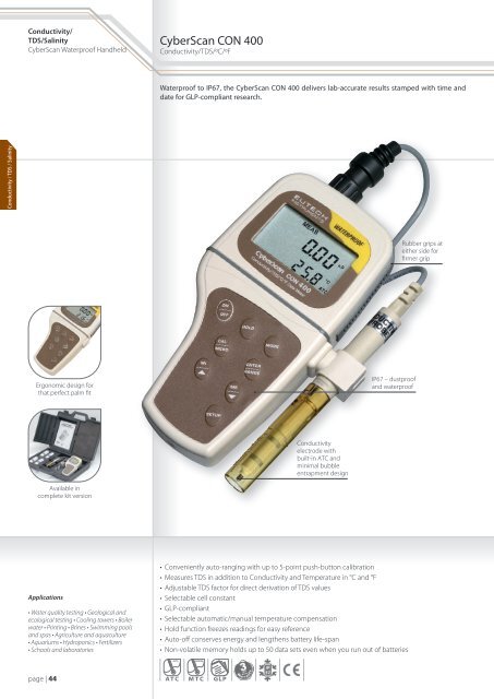 Conductivity/Total Dissolved Solids/Salinity - electronical@menara ...