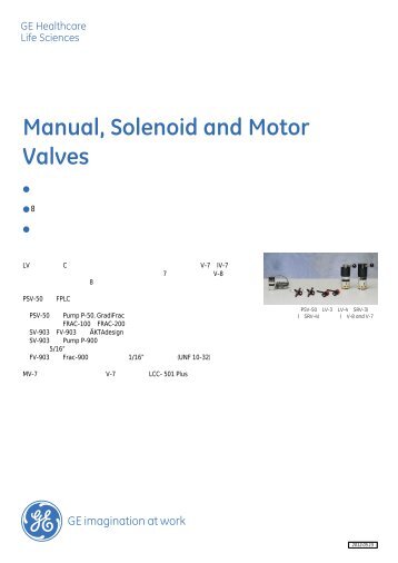 Manual, Solenoid and Motor Valves
