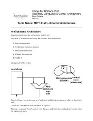Topic Notes: MIPS ISA - Courses