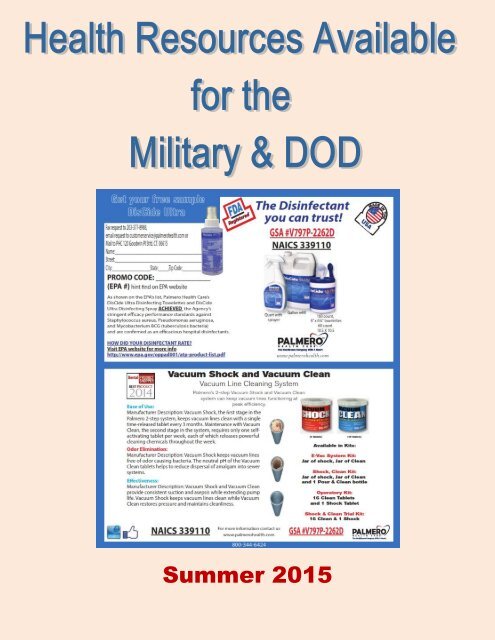 Health resources available for the Military &amp;DOD