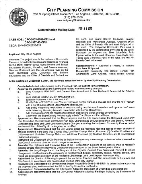 2012 2 24 Cpc Determination Letter A Hollywood Cpu Ron