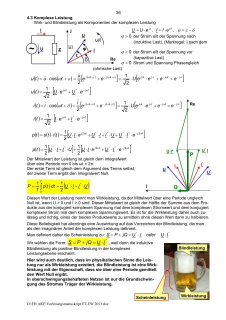 Vorlesungsmanuskript ET-EW 2011.pdf - von Prof. Dr.-Ing. H. Alt, FH ...