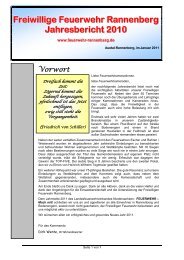 Jahresbericht (.pdf) - Freiwillige Feuerwehr Rannenberg