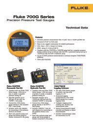 Fluke 700G Precision Pressure Test Gauges
