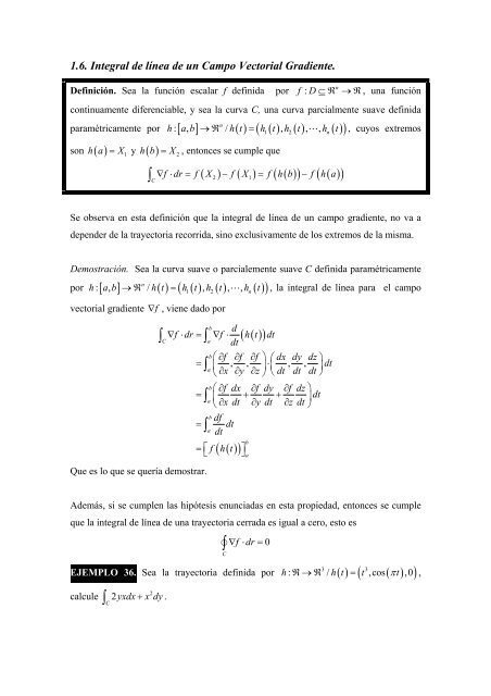 Integral de LÃnea de un Campo Vectorial Gradiente