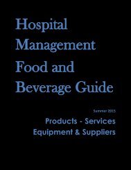 Hospital Management Food and Beverage Guide