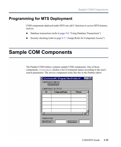 COM/MTS Guide - Prolifics