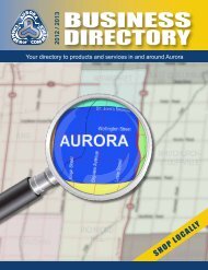 2012 / 2013 Business Directory - Aurora Chamber of Commerce
