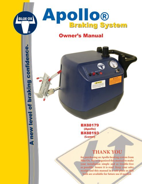 Second Vehicle Breakaway Kit For Blue Ox Patriot Supplemental Braking Systems Blue Ox Accessories And Parts Brk2505