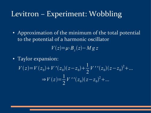 Levitron - Ultracold Atomic Physics