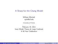 A Sharp for the Chang Model - Logic at Harvard - Harvard University