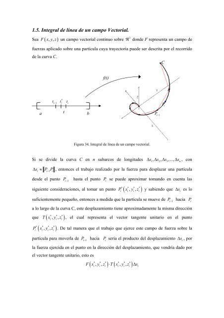 1.5. Integral de lÃnea de un campo Vectorial.