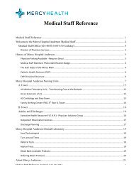 Medical Staff Reference - Mercy Health