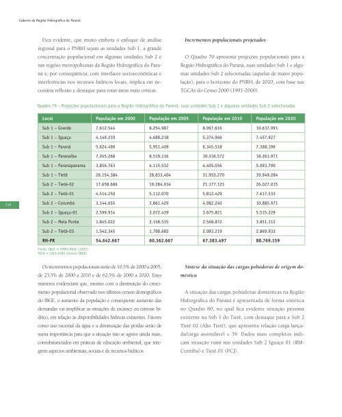 PARANÁ CADERNO DA REGIÃO HIDROGRÁFICA - Ministério do ...