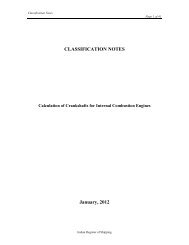 CLASSIFICATION NOTES - Indian Register of Shipping