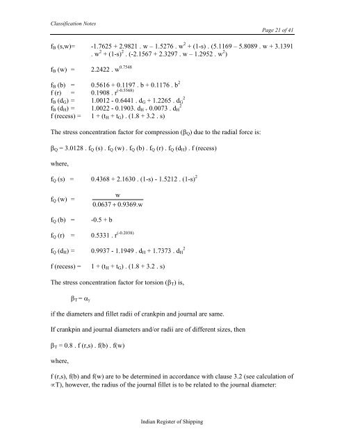 CLASSIFICATION NOTES - Indian Register of Shipping