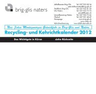 Recycling- und Kehrichtkalender 2012 - Leben in Brig-Glis