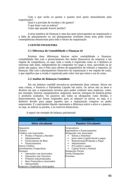 Gestão deEmpreendimentos Comunitários no Manejo Florestal