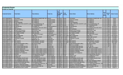 Pending Applications - ATC - Louisiana